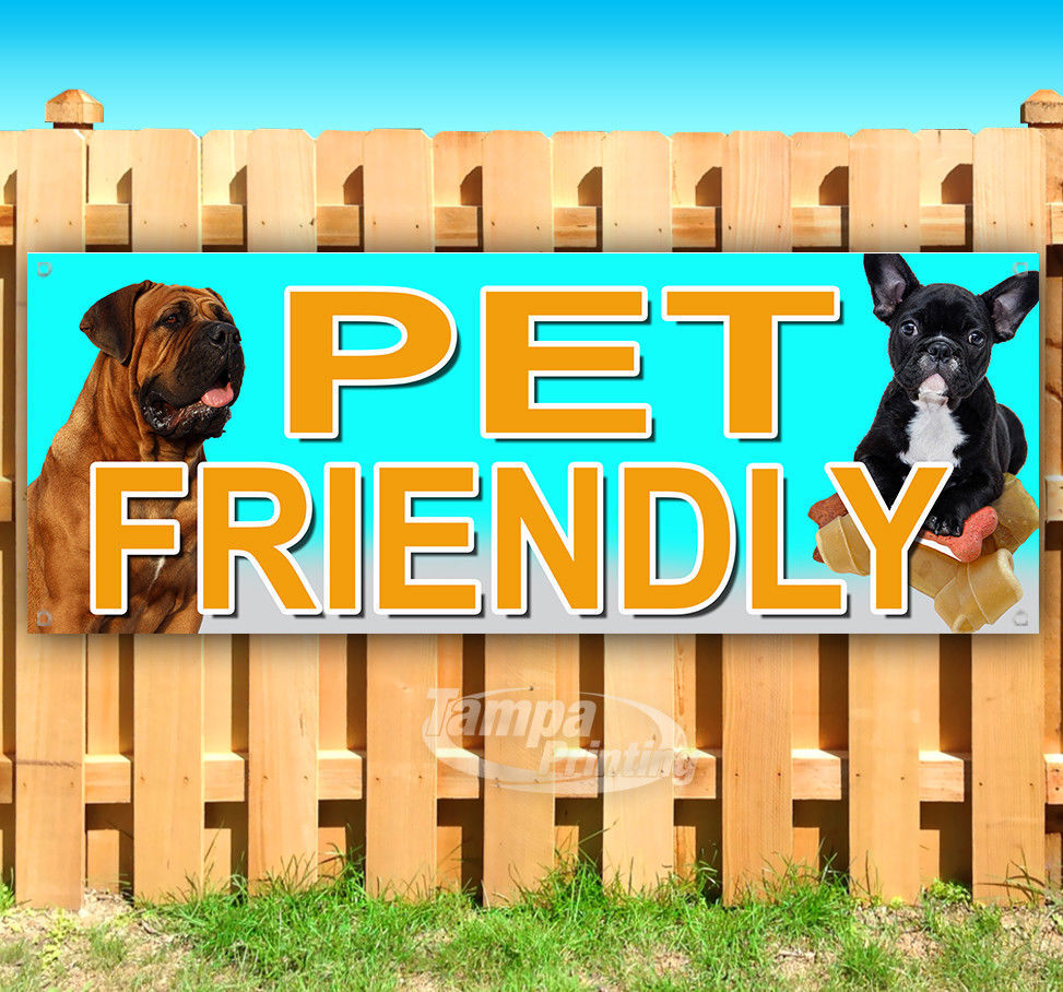 PET FRIENDLY Advertising Vinyl Banner Flag Sign Many Sizes USA