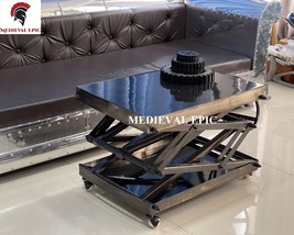 NauticalMart Vintage Industrial Scissor Lift Table