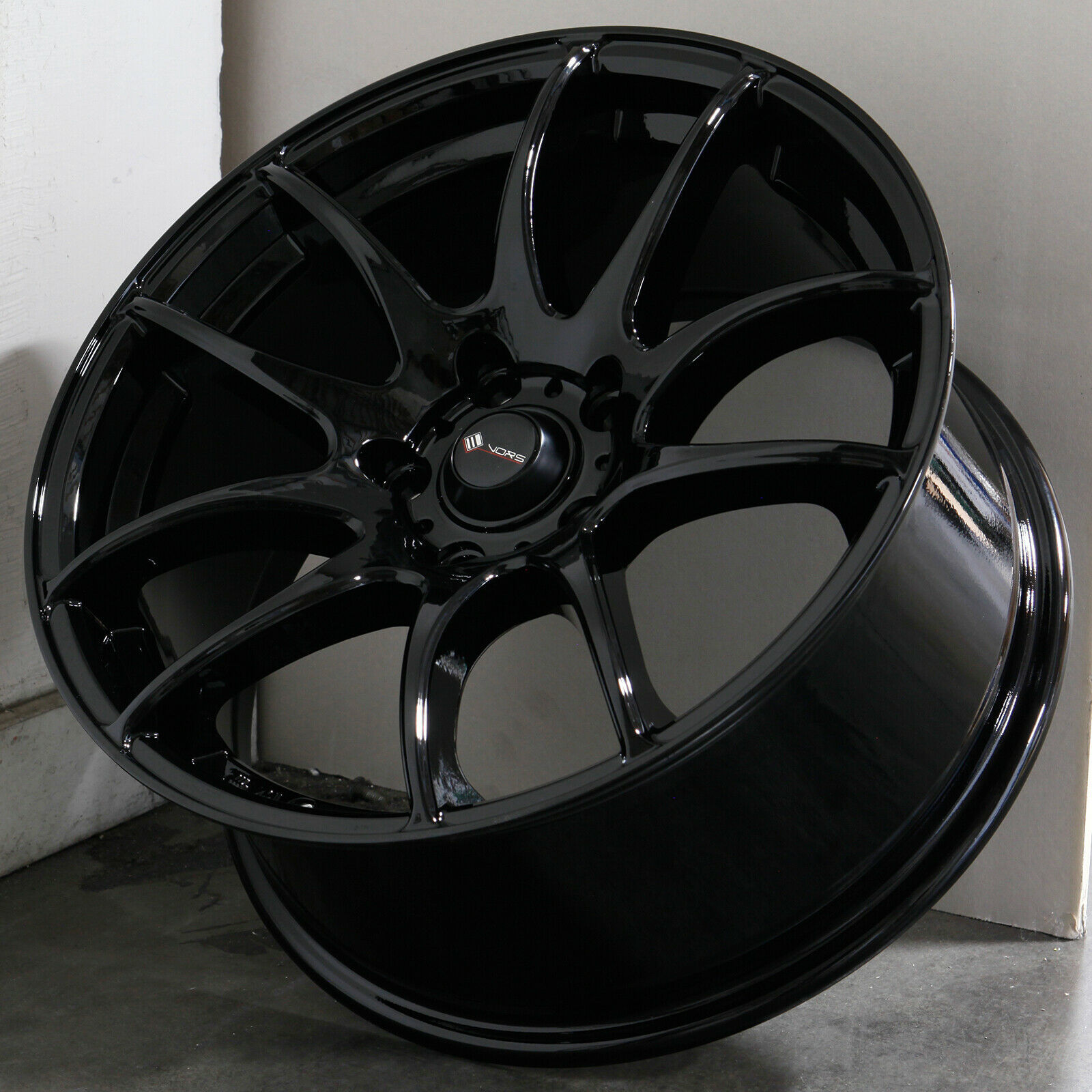 18x8.5 Vors TR4 5x110 35 Black Wheels Rims Set(4) - Wheels