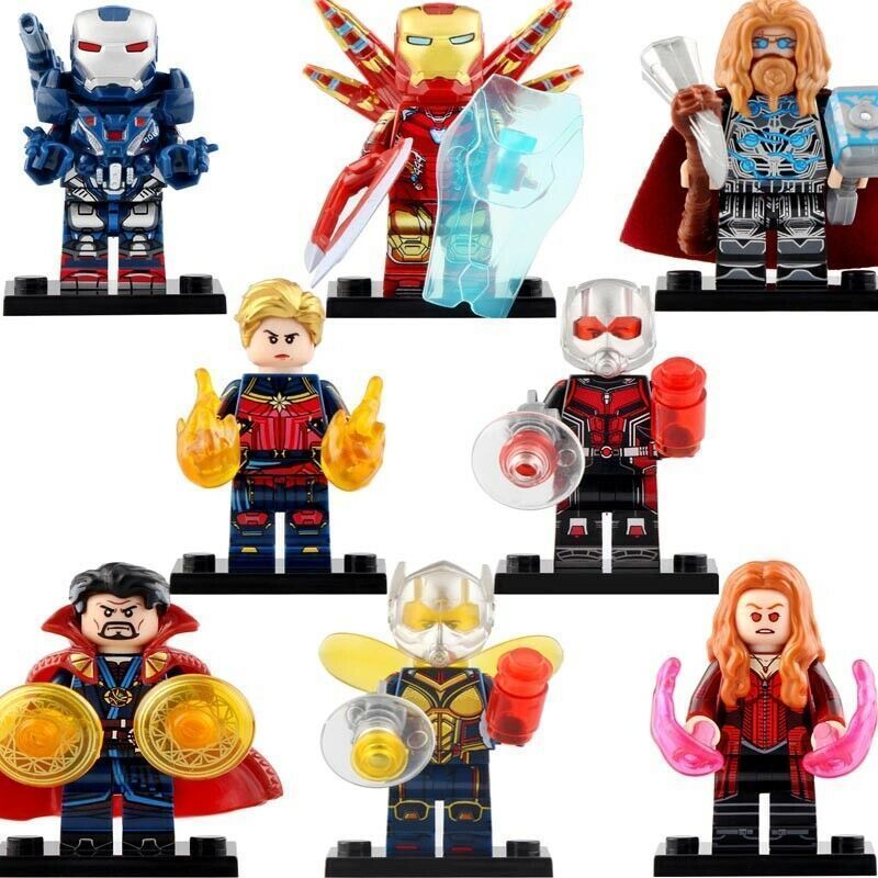 Marvel Comic Avengers Endgame Iron Man Wanda Wasp Ant-man Thor 8 Minifigure Toys