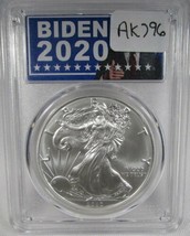 2020 American Silver Eagle PCGS MS70 Joe Biden Label Coin AK796 - $55.05