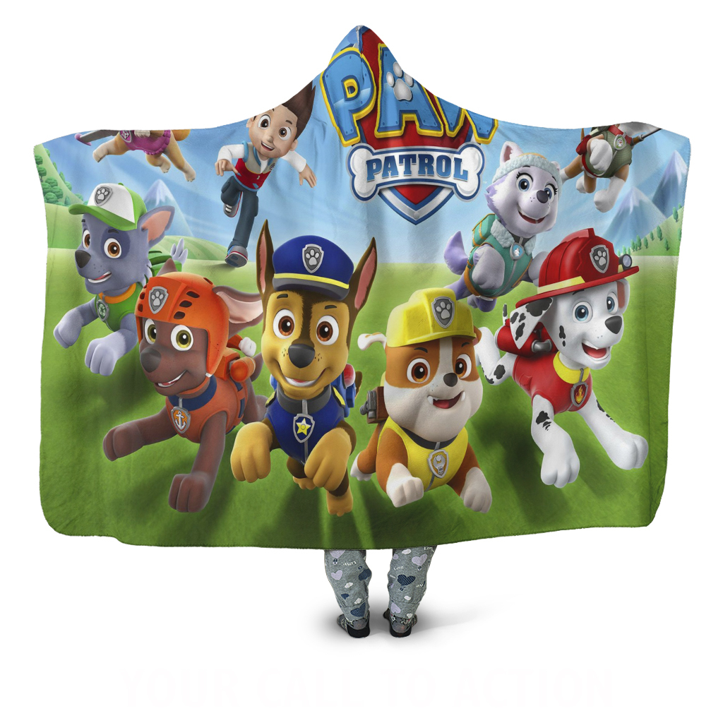 paw patrol hooded blanket