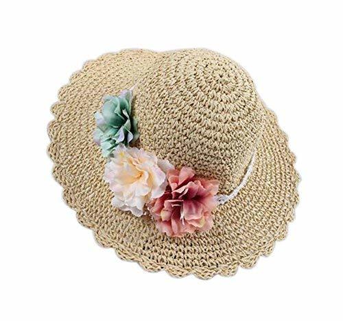 PANDA SUPERSTORE Creative Summer Straw Beach Flowers Girl Hat