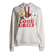 Snoopy Christmas Sweatshirt Hoodie Juniors Size XS Peanuts Good Grief NEW - $24.98