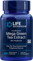 2 PACK Life Extension Mega Green Tea Extract decaffeinated antiox 100 cap image 1