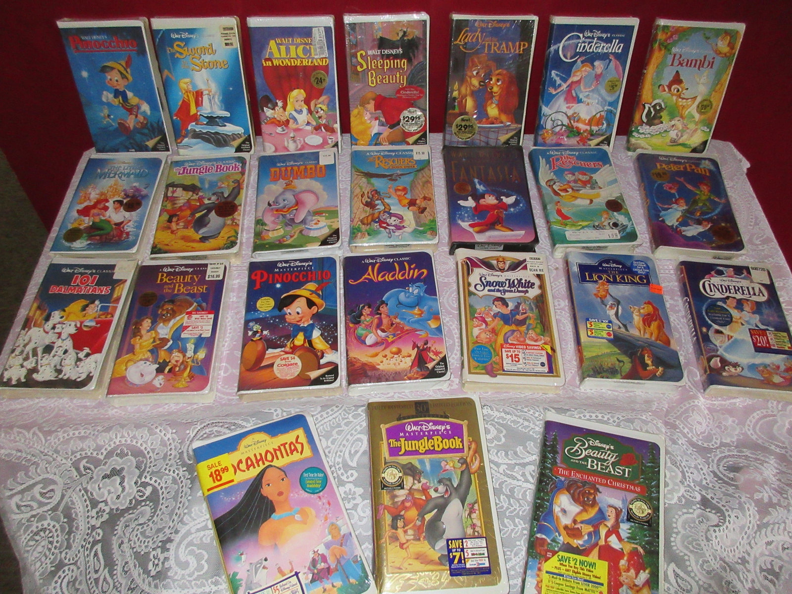 Disney RARE SEALED VHS First Edition Master Piece nostalgic Collectors ...