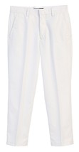 Boy's Slim Fit Belted Flat Front Slacks Waist Junior Kids White Dress Pants image 1