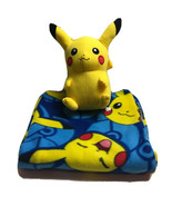 Pokemon Pikachu Fleece Throw Blanket and Plush Lot - $19.79