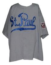 Any Name Number St Paul Saints Retro Button-Down Baseball Jersey Grey Any Size image 1