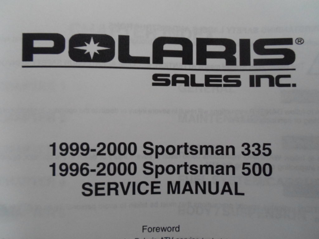 ... 1996 1997 1998 1999 2000 Polaris Sportsman 335 500 Service Repair Shop Manual x ...