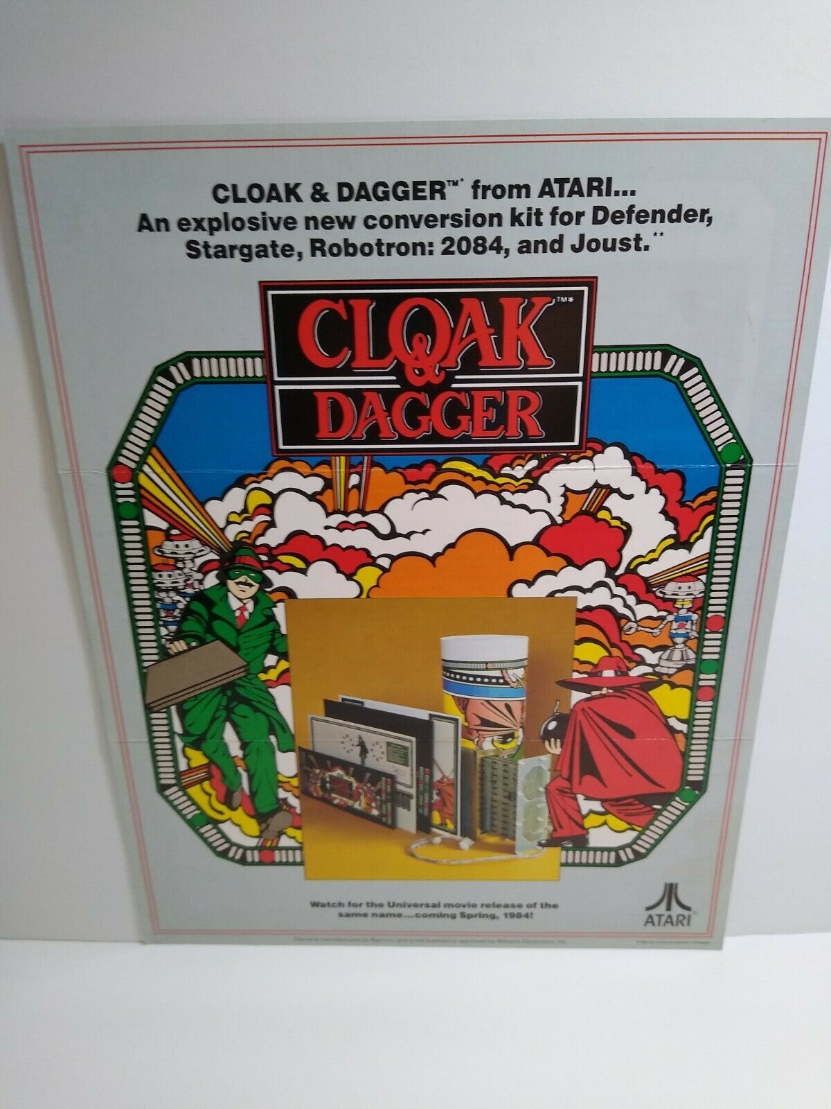 Cloak & Dagger Arcade FLYER Original 1983 Retro Game Video ...
