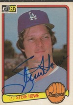 Steve Howe 1983 Donruss Autograph #630 Dodgers