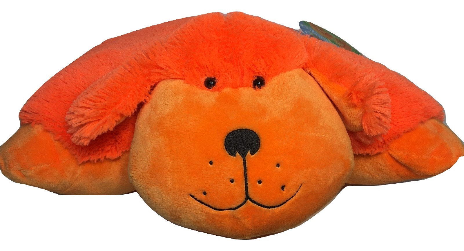 Pillow Pets Neonz Plush Rare Orange Puppy Dog Large Stuffed Animal Toy