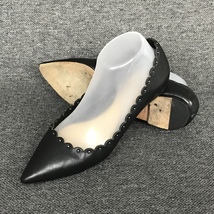 Womens Size 7 B Coach Black Leather Pointed Ballerina Flats - $39.49