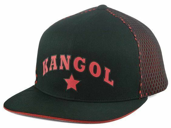 Kangol Star Links Premium Black & Red Strapback Cap Hat