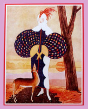 High Fashion POSTER Woman with Dog VOGUE Cover 1924 by George Wolfe Plank  - $22.00