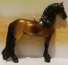 Custom Made Breyer Dark Bay Friesian Horse Stablemate Christmas Ornament #3 - $23.40
