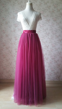 Full Tulle Maxi Skirt Plus Size Floor Long Tulle Skirt Wedding Guest Maxi Skirts image 5