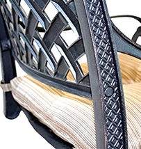 Nassau bar stools set of 6 swivel cast aluminum outdoor patio furniture image 3