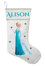 Elsa Christmas Stocking - Personalized and Hand Made Elsa Christmas Stocking, Fr - $33.00