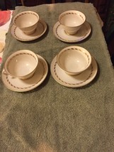 4 FRANCISCAN China DEL MONTE GOLD pattern CUP &amp; SAUCER Sets - $50.00