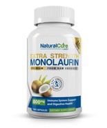 Natural Cure Labs Extra Strength Monolaurin 800mg, 100 Capsules, 33% More - $26.95