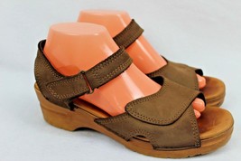 Dansko Women's Brown Leather Wedge Sandals Slingback Sonnett Sz EU 41/US 10.5  - $44.55