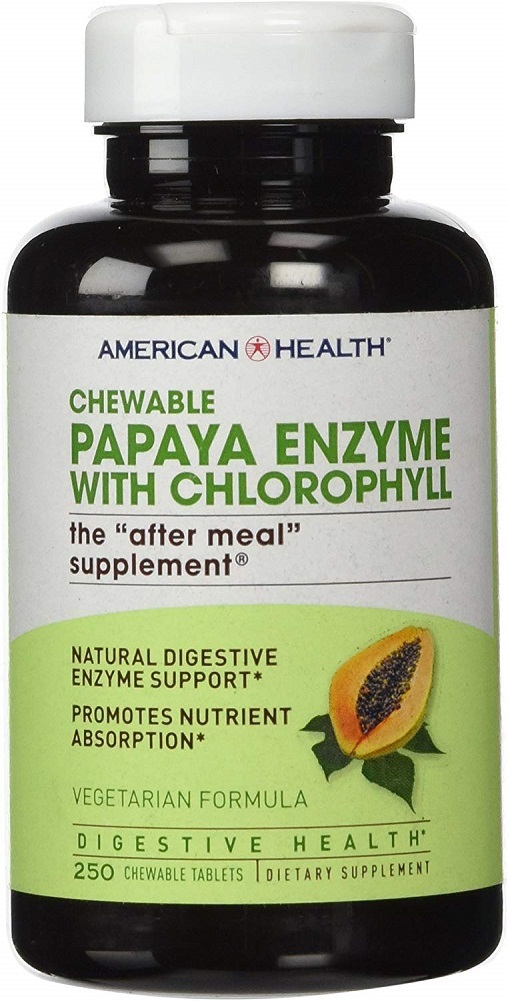 American Health Papaya Enzyme with Chlorophyll Chewable Tablets - Promotes