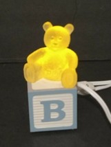 GE Teddy Bear Acrilic ABC Soft Light Lamp Night Light Nursery Plug In Wall #3042 - $10.39