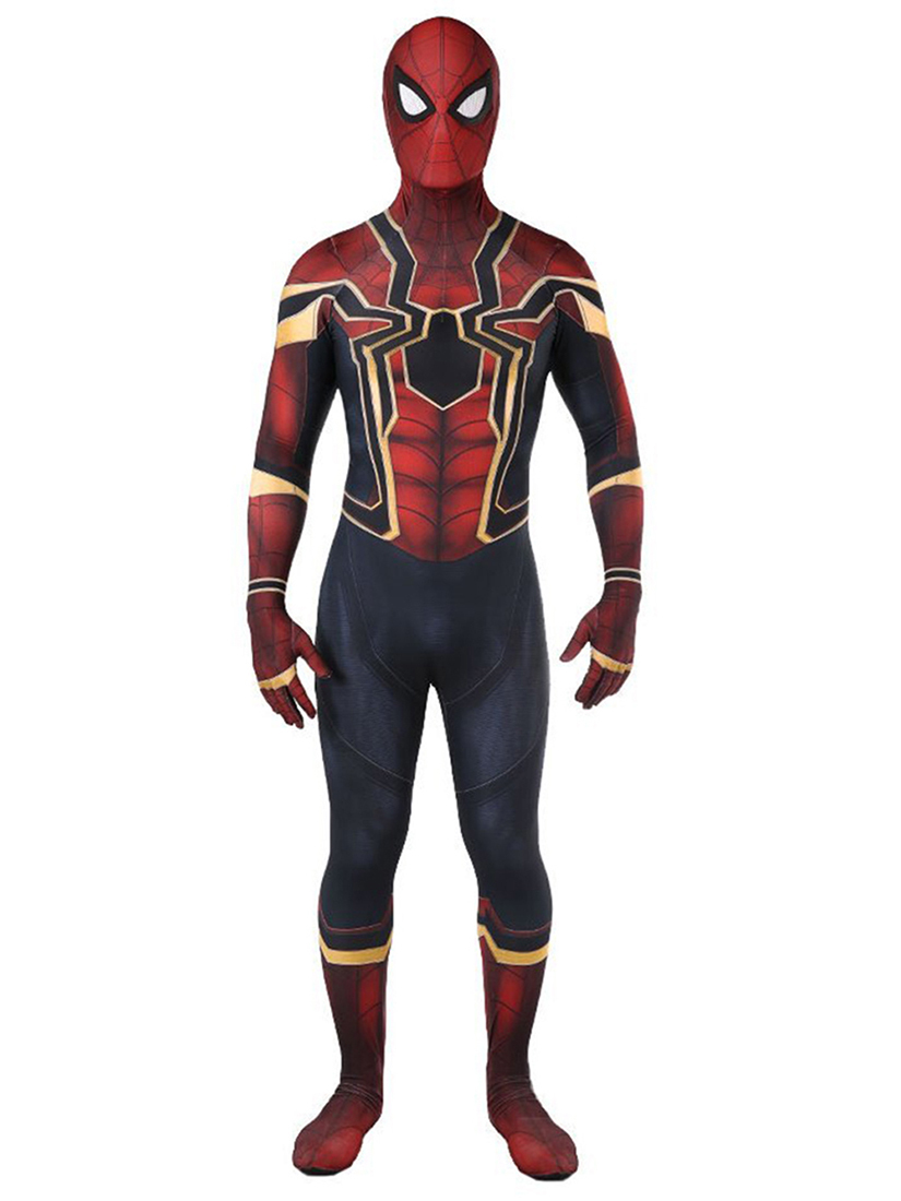Kids Spiderman Spandex Cosplay Costumes Zentai Halloween Iron Spider ...