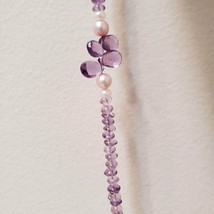Vintage Purple Glass Bead Necklace, Retro Art Glass Jewelry, Purple Beads image 6