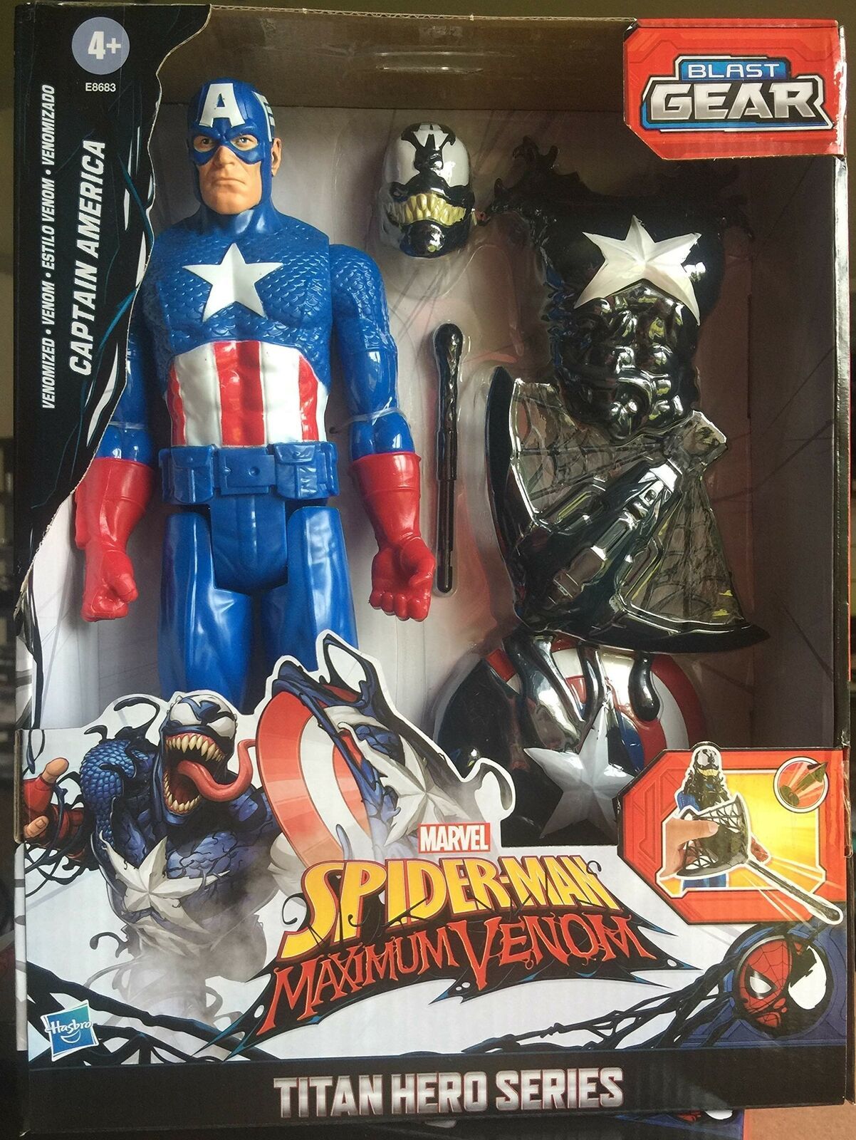 venom captain america shield