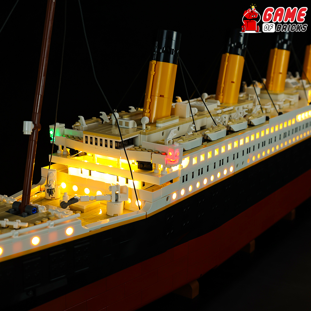Game of Bricks LED Light Kit ONLY for LEGO Titanic 10294 Building Toys