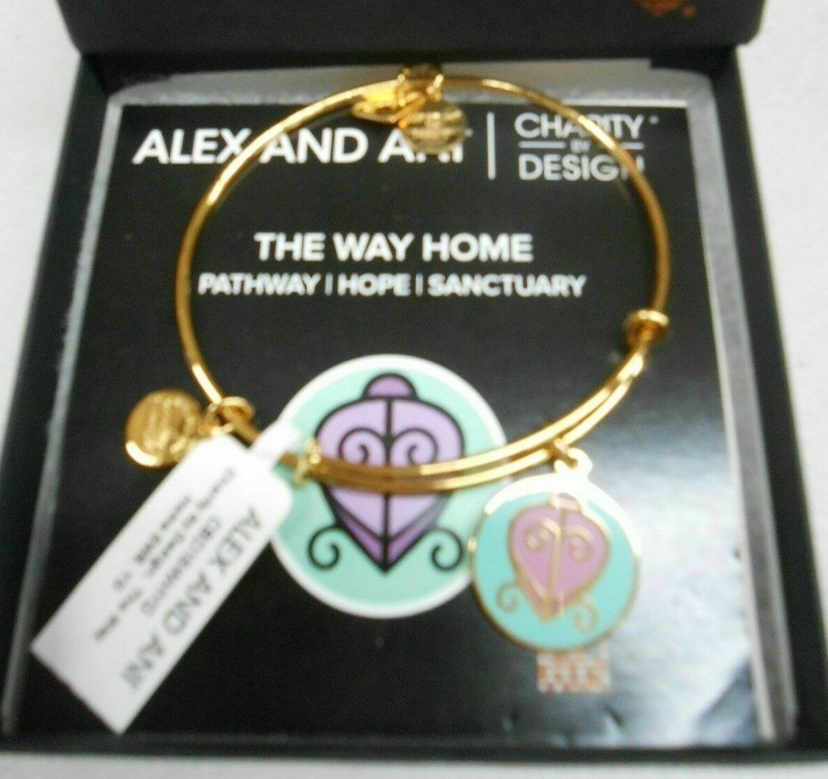 Alex and Ani Charity By Design THE WAY HOME Bracelet Gold Plated Scarab