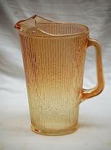 Old Vintage Tree Bark Variant by Jeannette 9&quot; Pitcher w Ice Guard Glassw... - $59.39