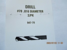 Walthers 947-78 Walthers # 78 /.016 Diameter Drill Bit 2 pack image 2