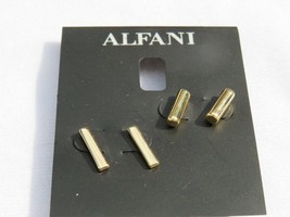 Alfani 2 Pairs of Gold Tone Solid Bar Earrings - New - $17.82
