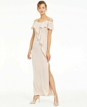 NWT Adrianna Papell Flounce Crepe Gown Blush Size 6 - $49.49