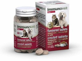 IMMUNOVET - Chewable Tablets for Cats and Dogs - Fermented Wheat Germ Ex... - $26.58