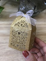 100pcs Glitter Gold Wedding Gift Boxes,Chocolate Boxes,wedding favor boxes - $48.00