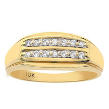 0.20 Carat Diamond Men's Diamond Ring 10K Yellow Gold - $276.21