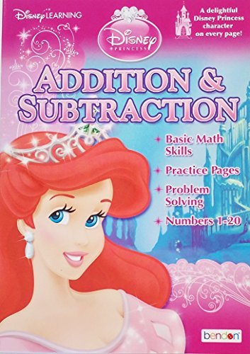 Educational Workbook Disney Princess - Addition &amp; Subtraction Basic ...