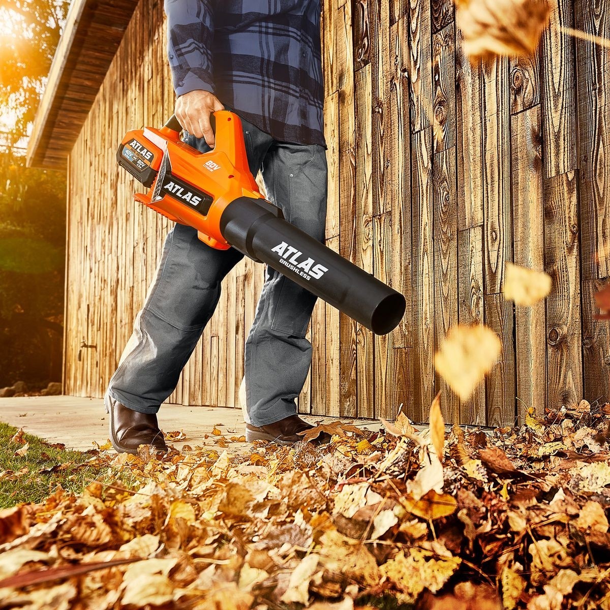 Atlas 80V LithiumIon Cordless Brushless Blower Tool Only Leaf