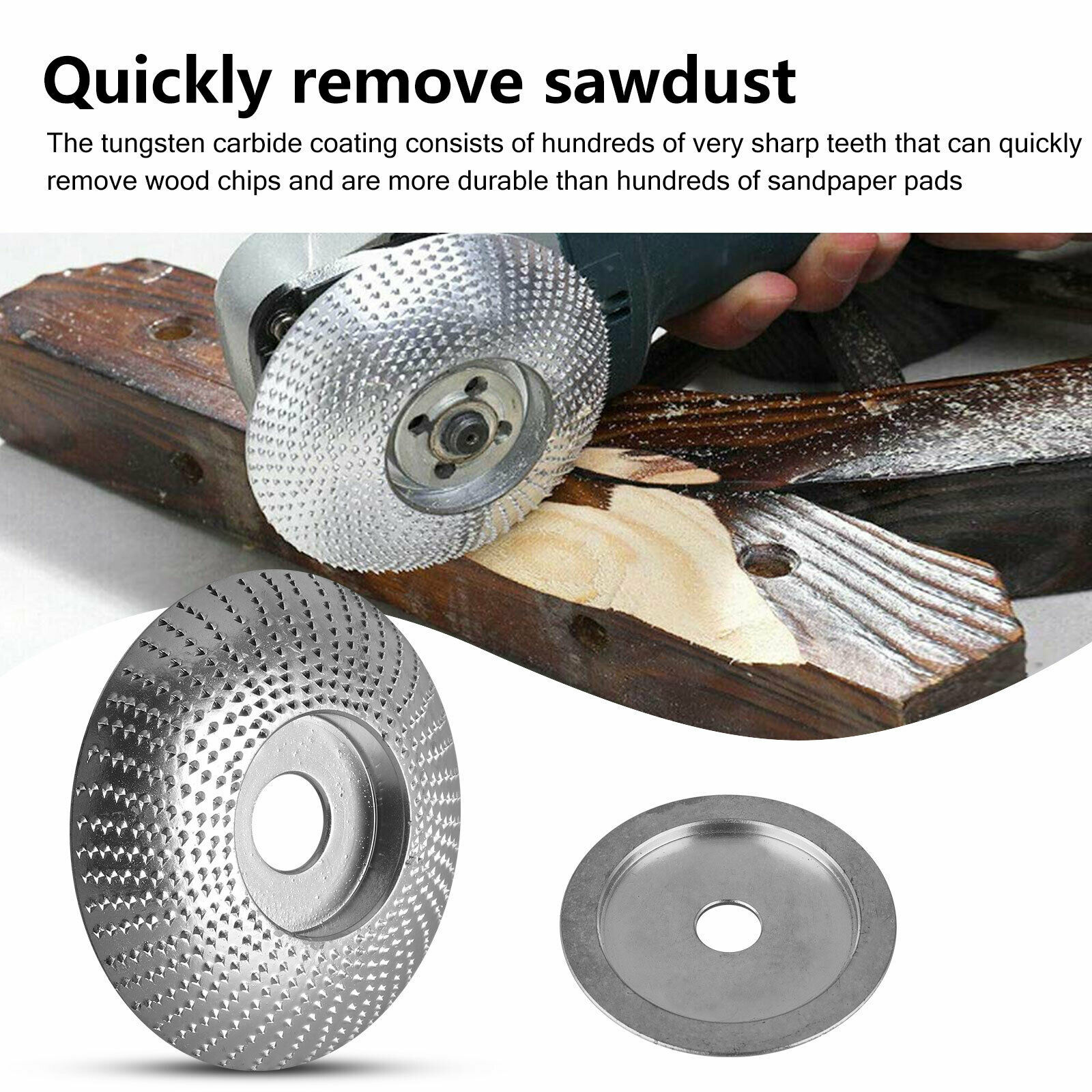 Carbide Wood Sanding Carving Shaping Disc For Angle Grinder Grinding