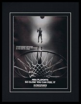 1988 NBA Playoffs on CBS 11x14 Framed ORIGINAL Vintage Advertisement