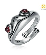 Frog Ring  Women Men 925 Sterling Silver Retro Personality Creative Ring... - $23.79