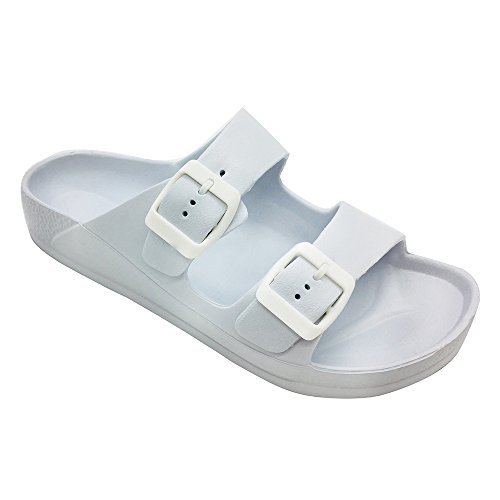 women's comfort slides eva adjustable double buckle sandals