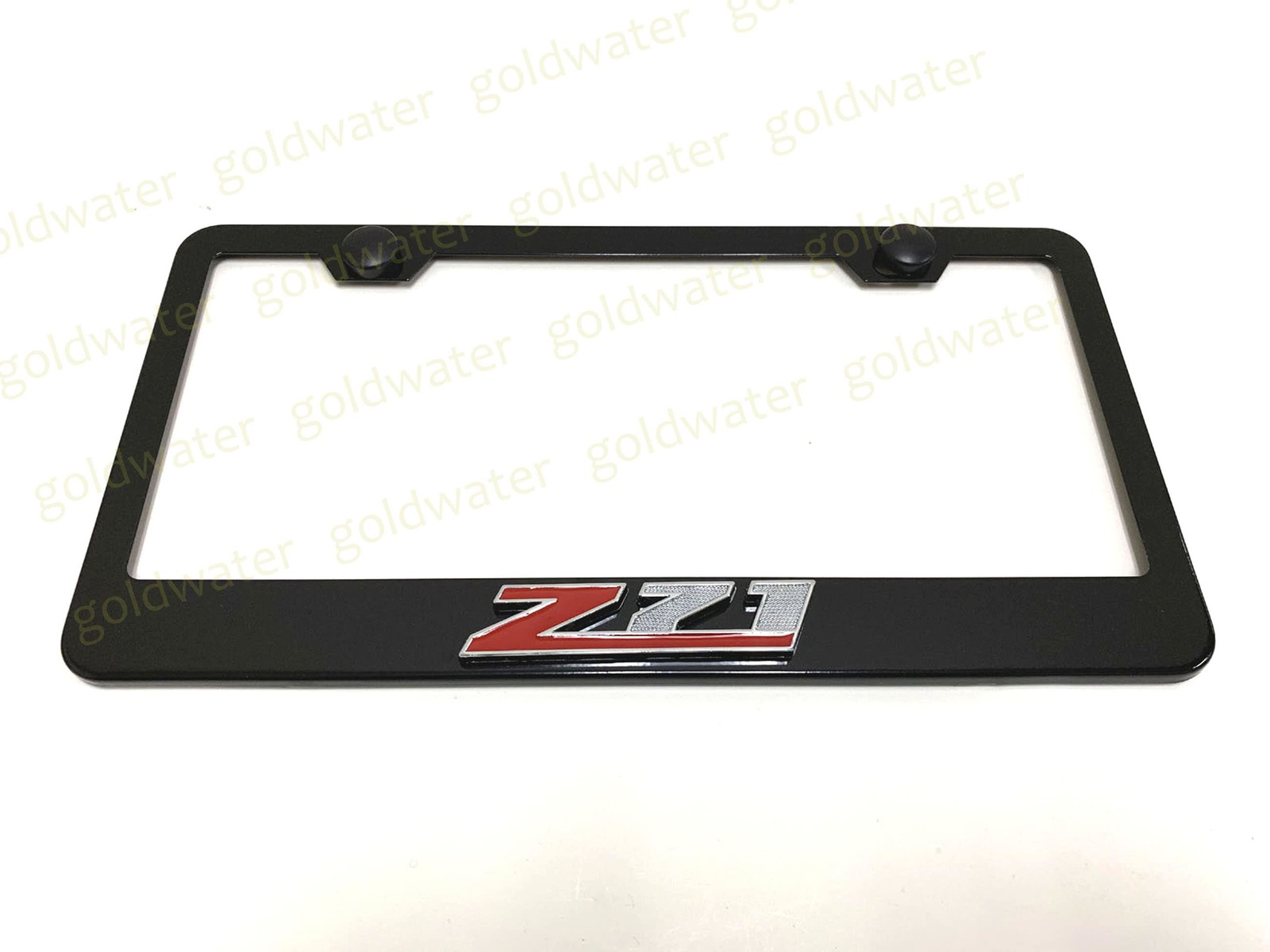 Fit Z71 Matt Black License Plate Frame With Caps - Metal Plate Holder For Trucks & Cars