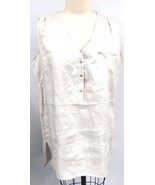 Grace Elements 100% Natural Linen High Low Tunic Gold Hardware OS $68 NWT - $55.33