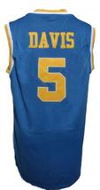 Baron Davis #5 Custom College Basketball Jersey New Sewn Blue Any Size image 5
